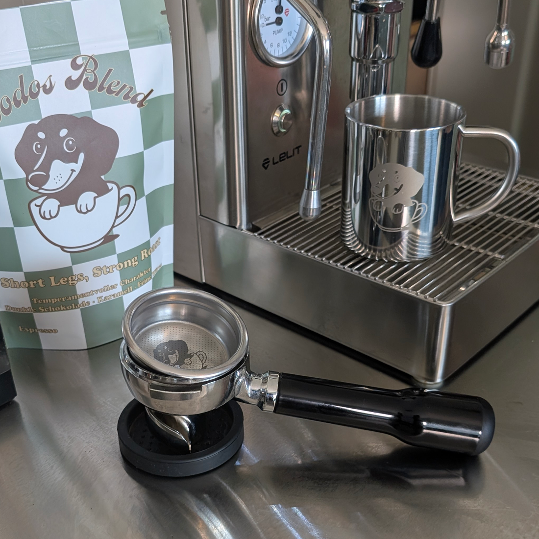 Bodos Blend Filterkorb 58mm Setup — Tampen und Dosis